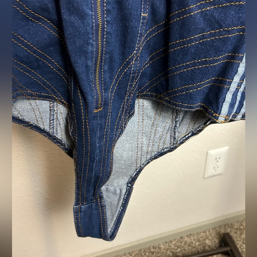 Ivy Park Adidas Rodeo Blue Denim Bodysuit - Picture 7 of 12